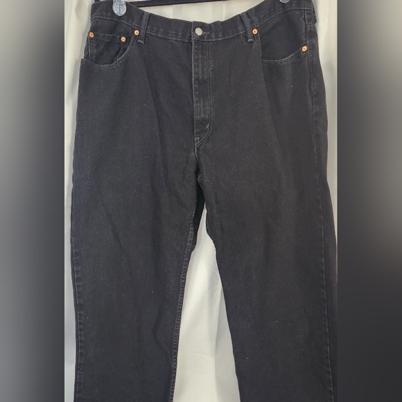 Mens 550 Levis Relaxed Fit Black Jeans 44X30 - Picture 2 of 4